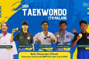 Mahasiswa ITN Malang meraih 5 medali dari Kejuaraan Taekwondo KBPP Polri Jatim Cup 2 2024